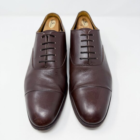 Meermin Brown Leather Oxford Cap Toe Dress Shoes Men's Size 11.5 Made in Spain - Picture 2 of 10